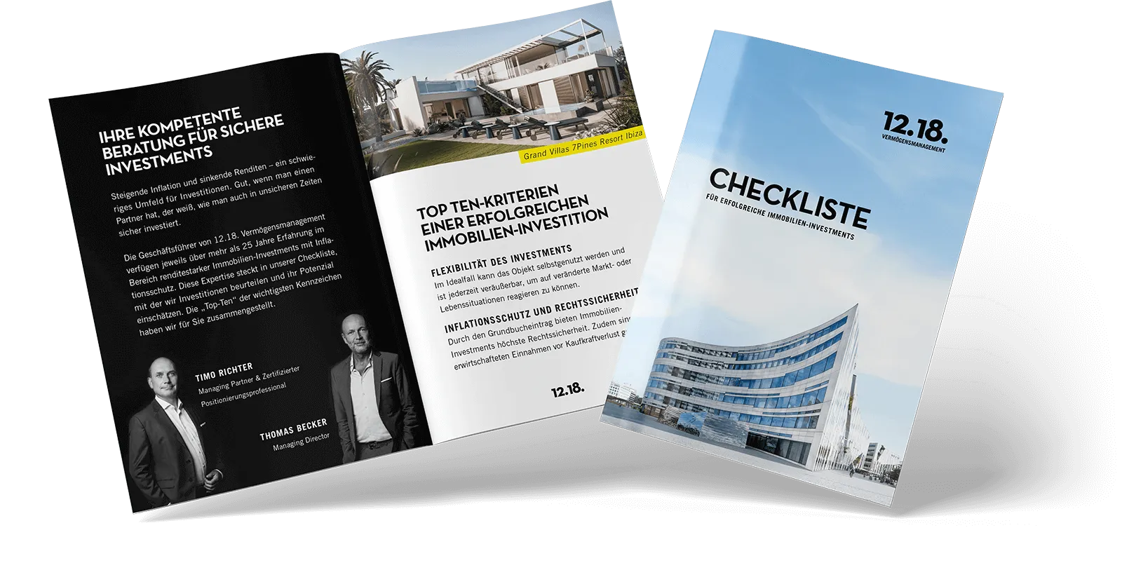 Checkliste mit Top-Ten-Kriterien für erfolgreiche Immobilien-Investments präsentiert von 12.18. Vermögensmanagement